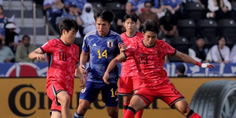 U23 Nhật Bản vs U23 Hàn Quốc thi đấu khá ấn tượng